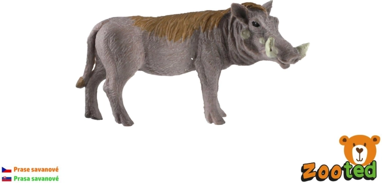 Plastic beeldje van een wrattenzwijn van 9 cm