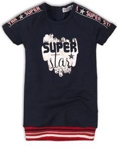 Meisjesjurk Dirkje sporty superstar navy