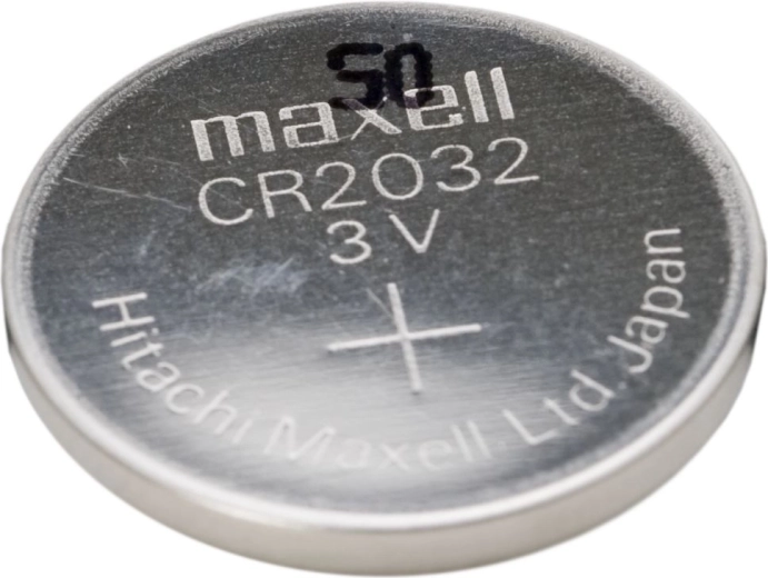 CR2032-standaard en spanning van 3 V