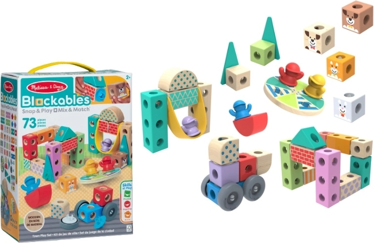 Melissa & Doug Blockables in de stad – houten bouwset