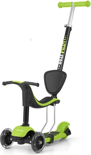 Milly Mally Little Star kinderstep 2-in-1 en loopfiets groen