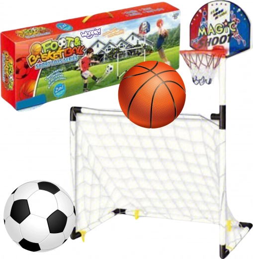 Woopie sportset 2in1: Basketbal en voetbaldoel