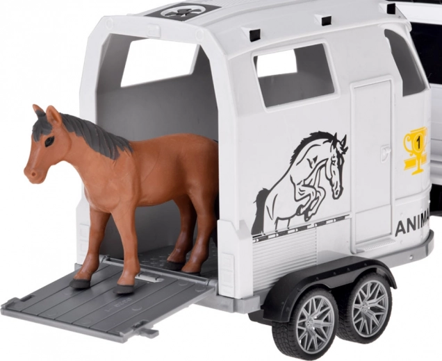 Openende klep en vervoer van het paard