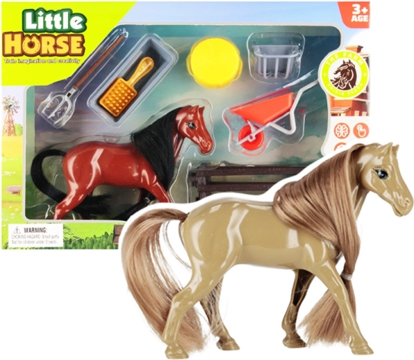 Paardje met accessoires - 1 stuk