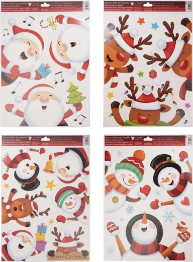 Kerst raamfolie voor kinderen 30 × 42 cm