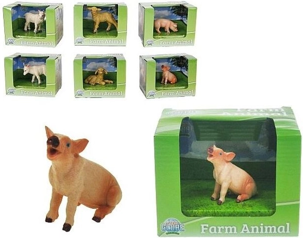 Kids Globe boerderijdierfiguur (schaap, varken of geit) 1:32