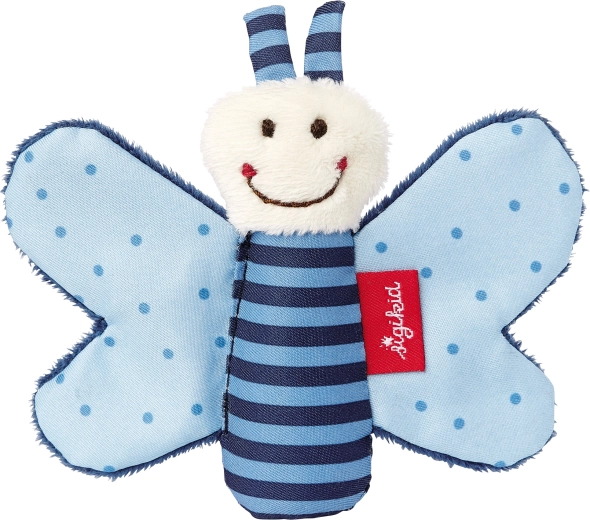 Sigikid eerste knuffeltje blauwe vlinder met knisperfolie