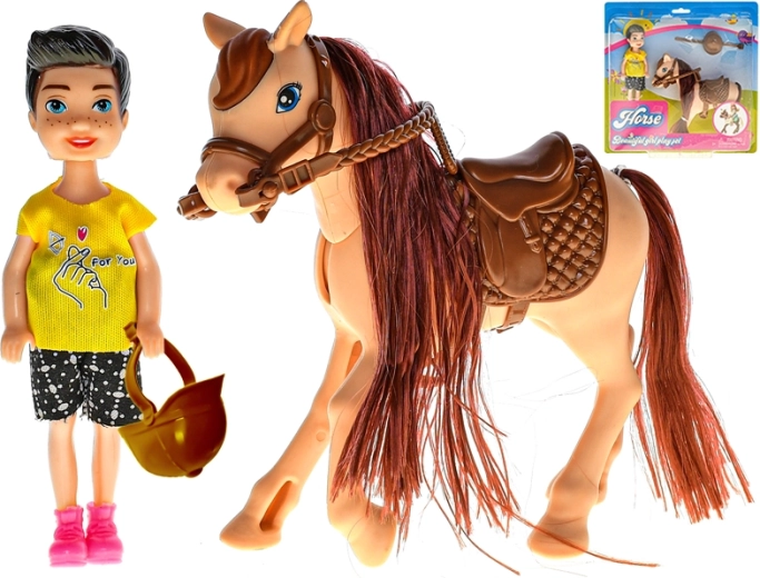 Popje met paard – rijspeelset voor kinderen