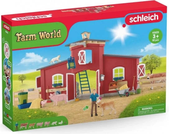 Grote Farm World-schuurset met dieren en accessoires