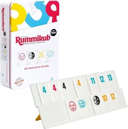 TMT Rummikub 3-in-1 reisspel in metalen blik