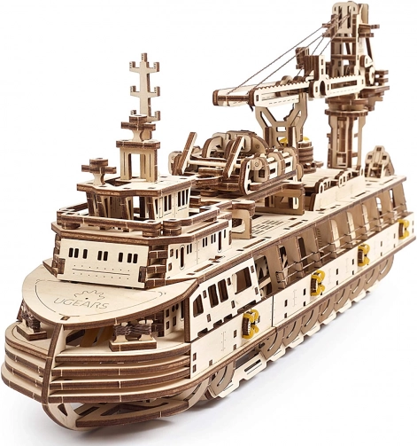Ugears 3D houten mechanische puzzel onderzoeksvaartuig