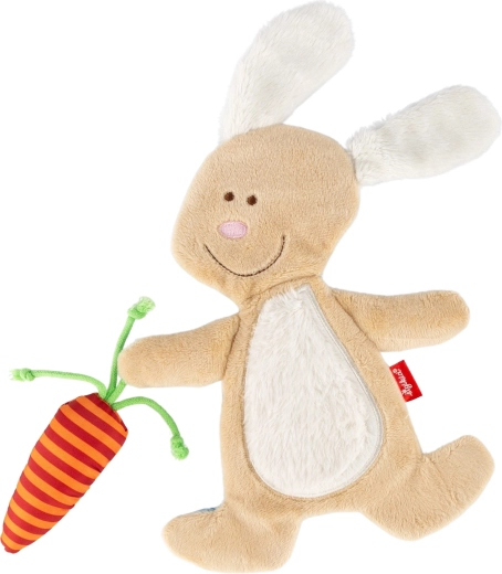 Sigikid knuffeldoekje konijntje met knisperfolie en rammelaar