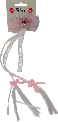 Roze haarclip met regenboogeffect Sparkys