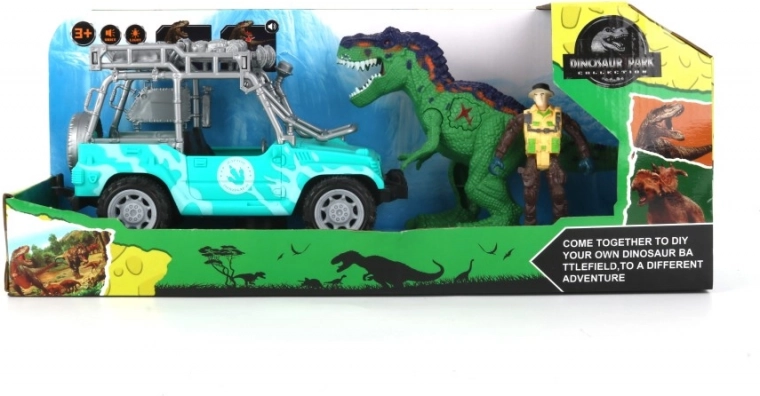 Dinosaurusset met auto