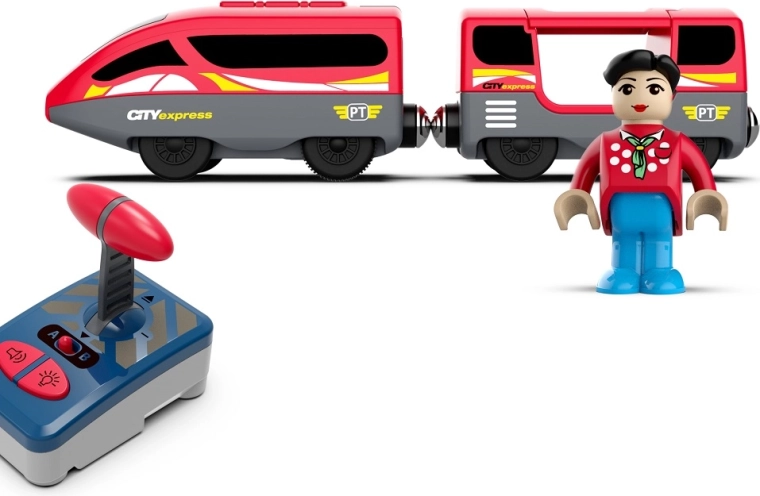 2Kids Toys elektrische treinstel met afstandsbediening en figuur