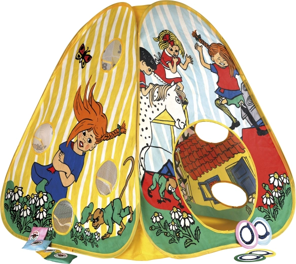 Pop-up kindertent Pippi met 3 spellen in 1 - 1 stuk