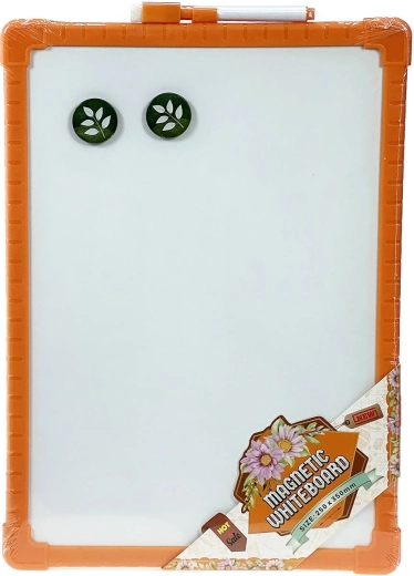 Dubbelzijdig magnetisch uitwisbaar bord voor kinderen met stift en magneten - 1 set