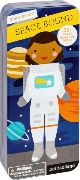 Magnetische puzzel astronaut meisje in blik