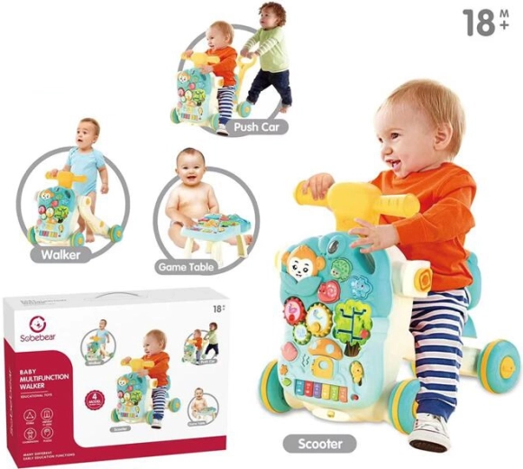 Educatieve loopwagen en ride-on 4-in-1 Aap