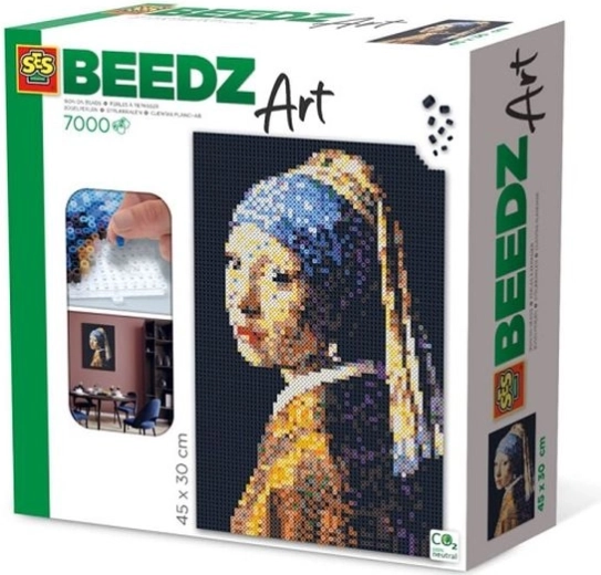 SES Creative BeedzArt strijkkralen – Meisje met de parel