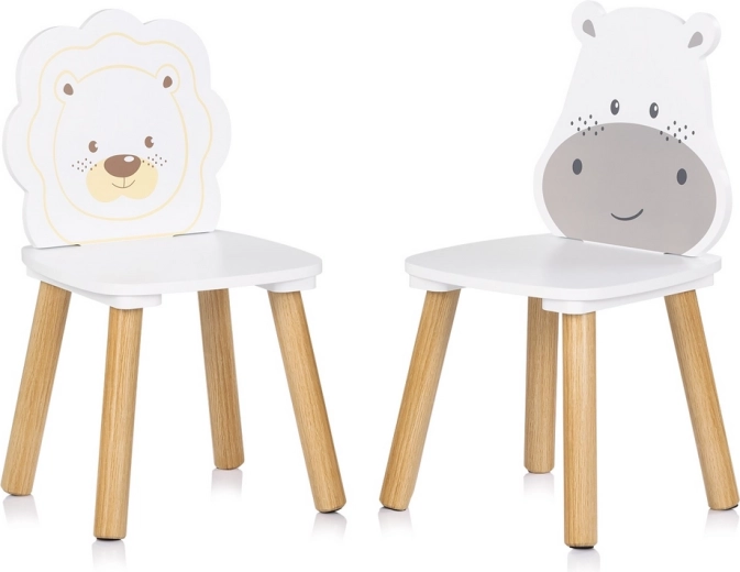 Speelse stoelen HIPPO en LION