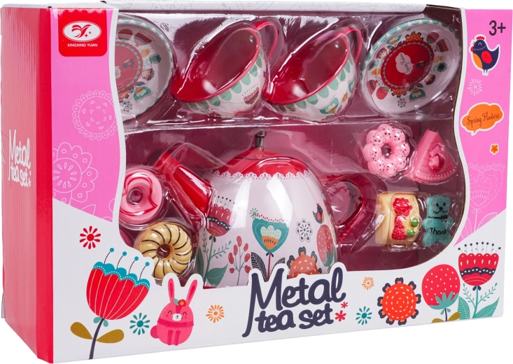 Metalen theeservies voor kinderen