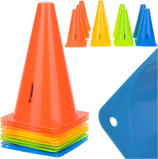 Trainingskegels Trizand 10 stuks, 23,5 cm