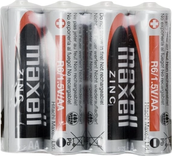 Zinken potloodbatterijen AA R6 1,5 V, 4 stuks