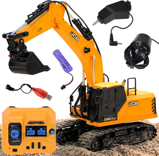 Op afstand bestuurbare rupsgraafmachine JCB met 3 verwisselbare opzetstukken - 1 stuk