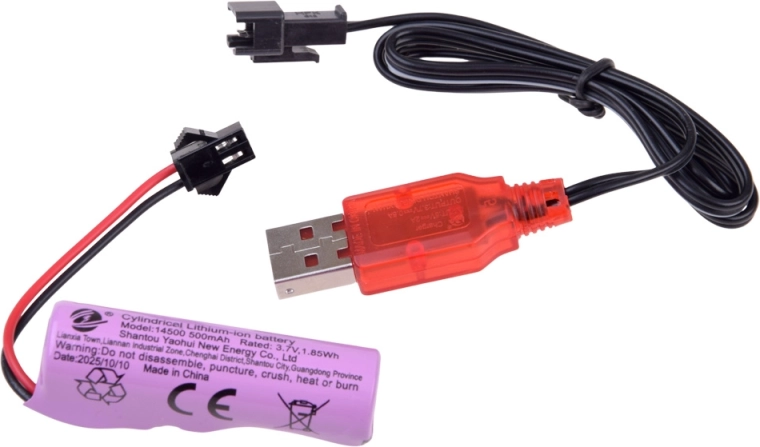 Oplaadbare accu en laden via USB