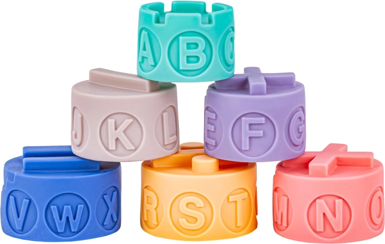 Letters, kleuren en reliëfdetails om spelenderwijs te leren