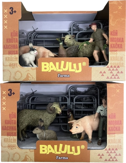 BALULU speelset varkentje en schaap met boer en omheining - 1 stuk