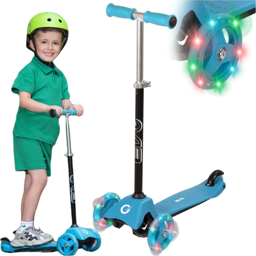 EVO kinderstep met drie wielen Light Up Mini Cruiser blauw