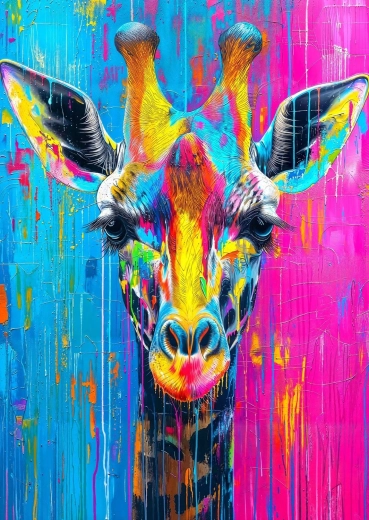 Enjoy puzzel Geschilderde giraffe 1000 stukjes