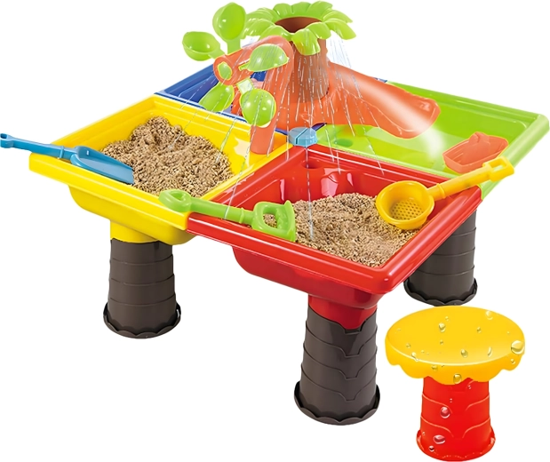 Sensorisch spel: water + zand in één