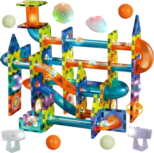 Magnetische bouwset Iso Trade – knikkerbaan 110 onderdelen