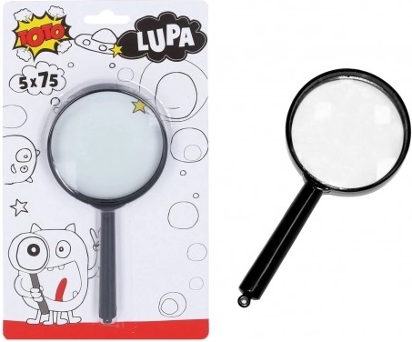 Handloep met glazen lens, 15 cm