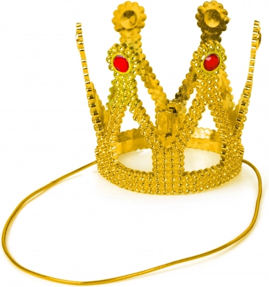 Gouden kroon met steentjes voor prinsessen en koninginnen