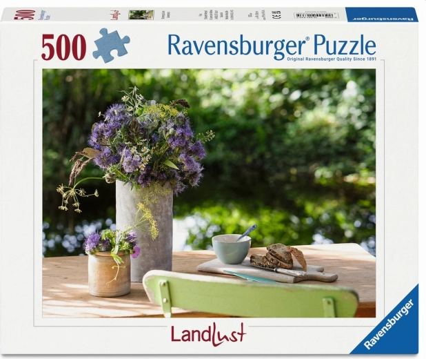 Ravensburger puzzel LandLust: Bloemen op tafel (500 stukjes)