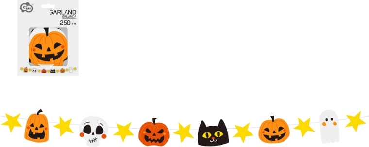 Papieren slinger Halloween 250 cm