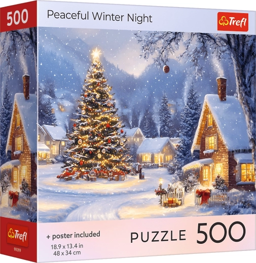 Puzzel Rustige winternacht 500 stukjes TREFL