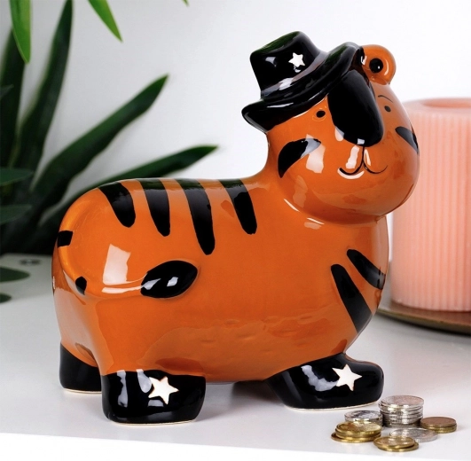 Schattig tijgerdesign motiveert tot sparen