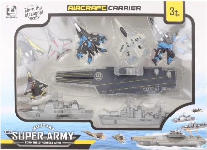 Vliegdekschip met accessoires voor kinderen