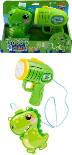 Bellenblaaspistool 2-in-1 dinosaurus