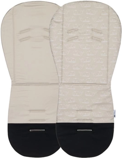 Petite&Mars inzet voor kinderwagen Foamy beige whale