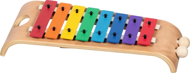 Houten kinderxylofoon met gekleurde toetsen - 1 stuk