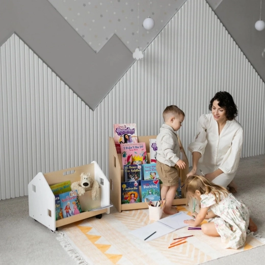 Dubbelzijdige opslag voor gemakkelijke boekkeuze