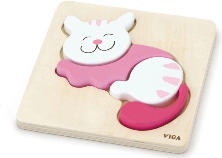 Houten puzzel voor kinderen Kotek Viga