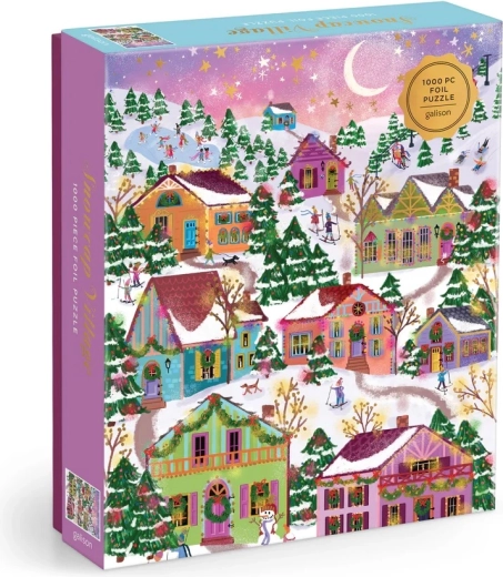 Galison folie-puzzel Joy Laforme Besneeuwd dorp 1000 stukjes