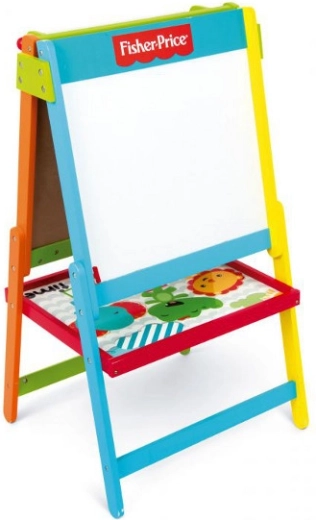 Dubbelzijdige kinderstandaard met magnetisch whiteboard